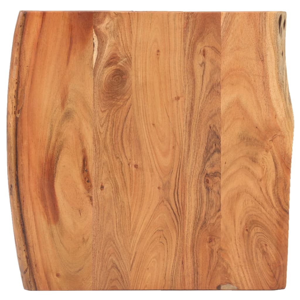 Τραπέζι Bistro Live Edge 60x60x75 εκ. από Μασίφ Ξύλο Ακακίας