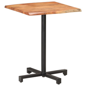 Τραπέζι Bistro Live Edge 60x60x75 εκ. από Μασίφ Ξύλο Ακακίας