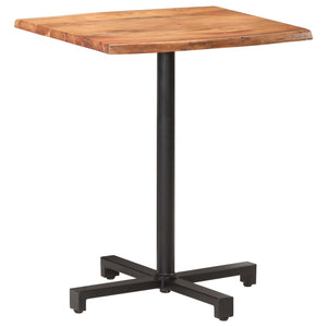 Τραπέζι Bistro Live Edge 60x60x75 εκ. από Μασίφ Ξύλο Ακακίας
