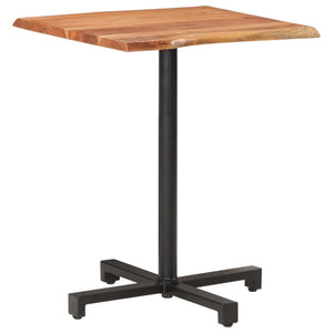 Τραπέζι Bistro Live Edge 60x60x75 εκ. από Μασίφ Ξύλο Ακακίας