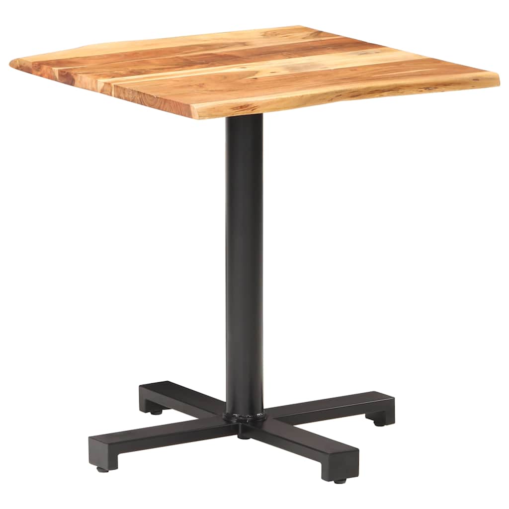 Τραπέζι Bistro Live Edge 70x70x75 εκ. από Μασίφ Ξύλο Ακακίας