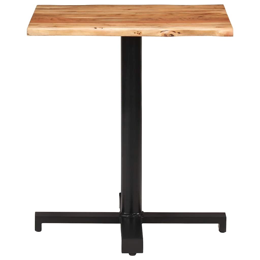 Τραπέζι Bistro Live Edge 70x70x75 εκ. από Μασίφ Ξύλο Ακακίας