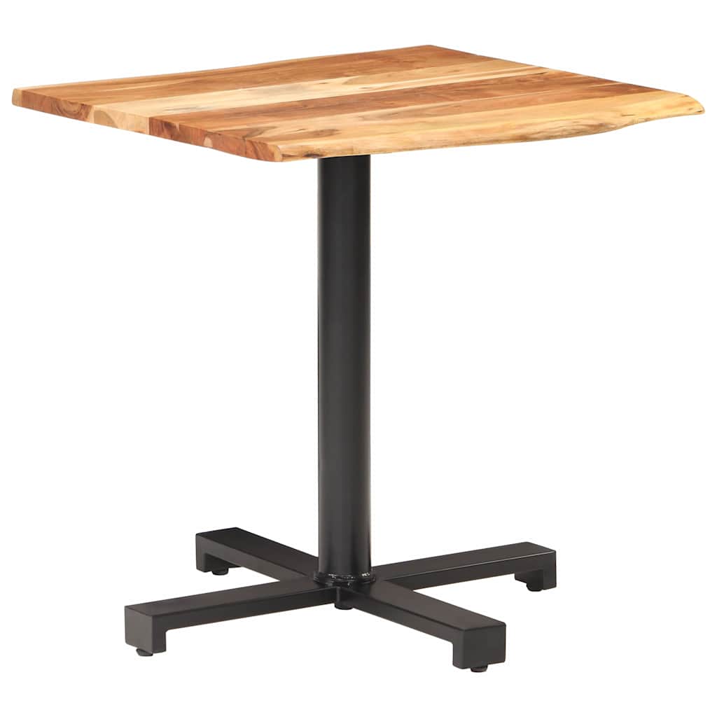 Τραπέζι Bistro Live Edge 70x70x75 εκ. από Μασίφ Ξύλο Ακακίας