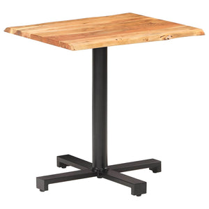 Τραπέζι Bistro Live Edge 70x70x75 εκ. από Μασίφ Ξύλο Ακακίας