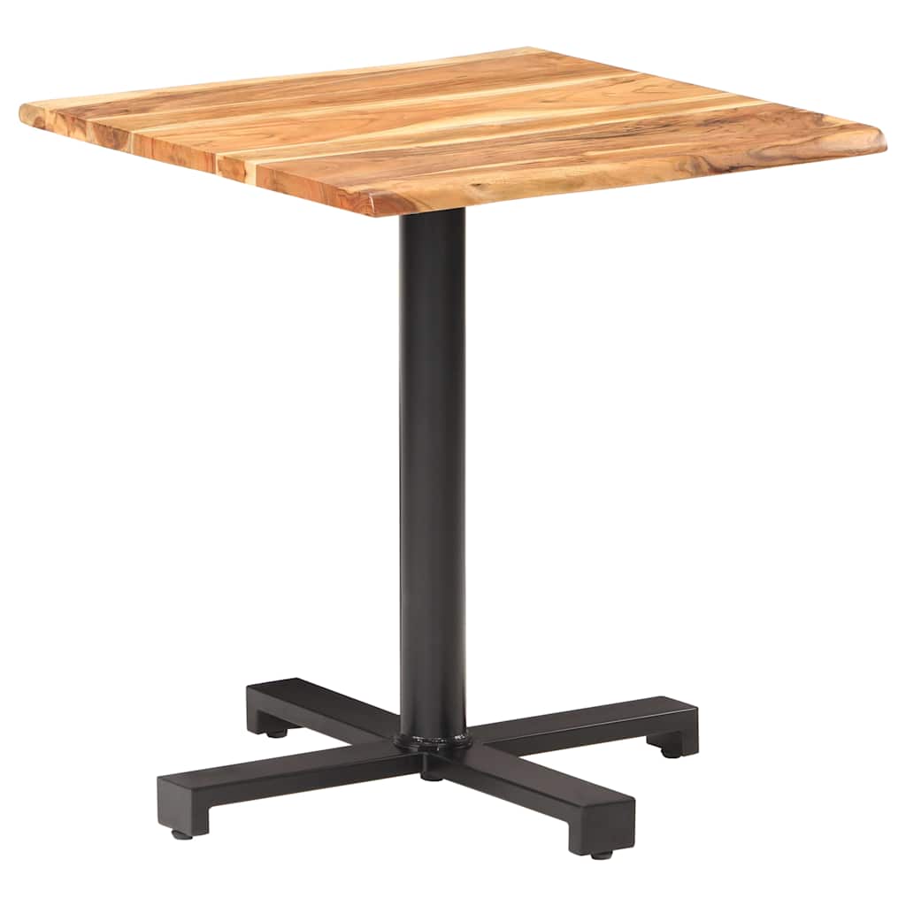 Τραπέζι Bistro Live Edge 70x70x75 εκ. από Μασίφ Ξύλο Ακακίας