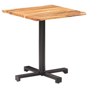 Τραπέζι Bistro Live Edge 70x70x75 εκ. από Μασίφ Ξύλο Ακακίας