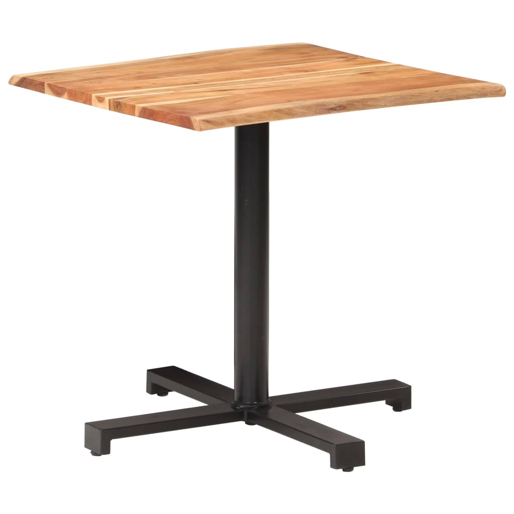 Τραπέζι Bistro Live Edge 80x80x75 εκ. από Μασίφ Ξύλο Ακακίας - Pakobazaar