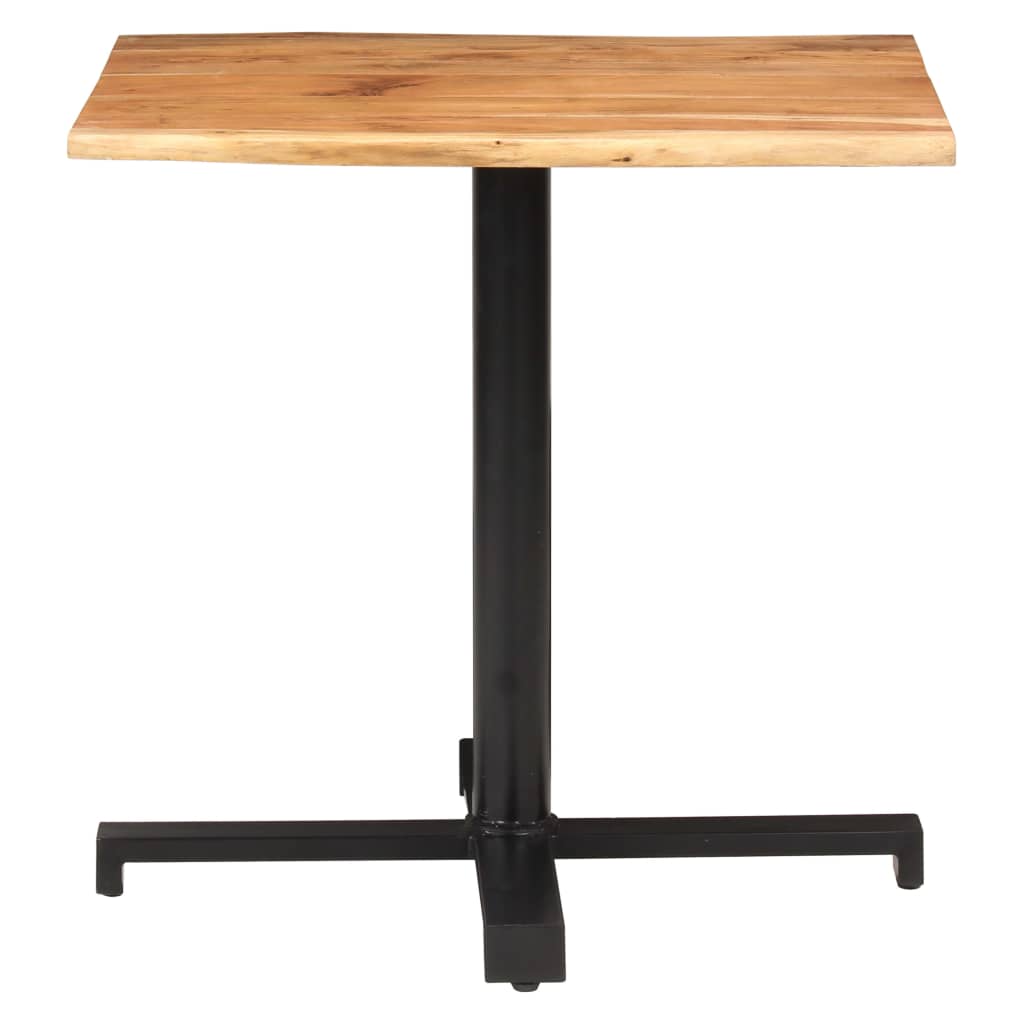 Τραπέζι Bistro Live Edge 80x80x75 εκ. από Μασίφ Ξύλο Ακακίας - Pakobazaar