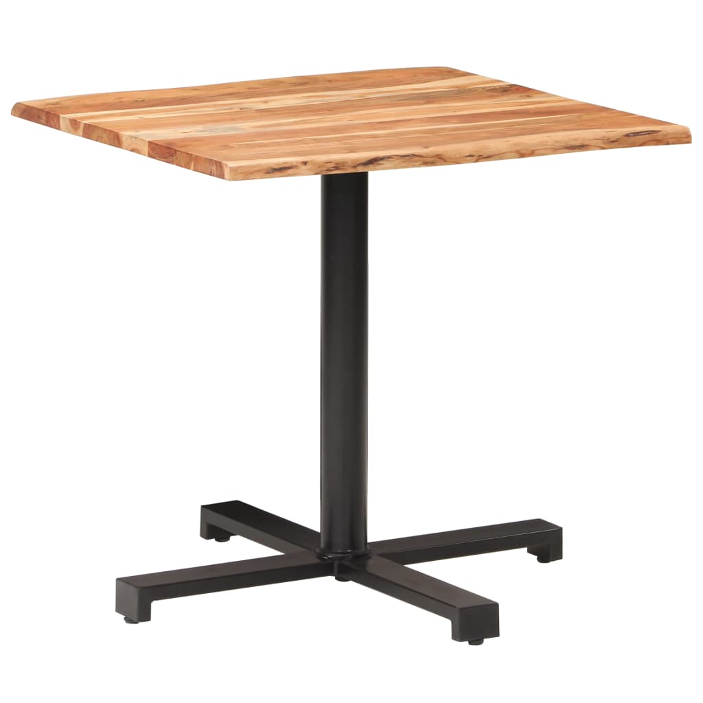 Τραπέζι Bistro Live Edge 80x80x75 εκ. από Μασίφ Ξύλο Ακακίας - Pakobazaar
