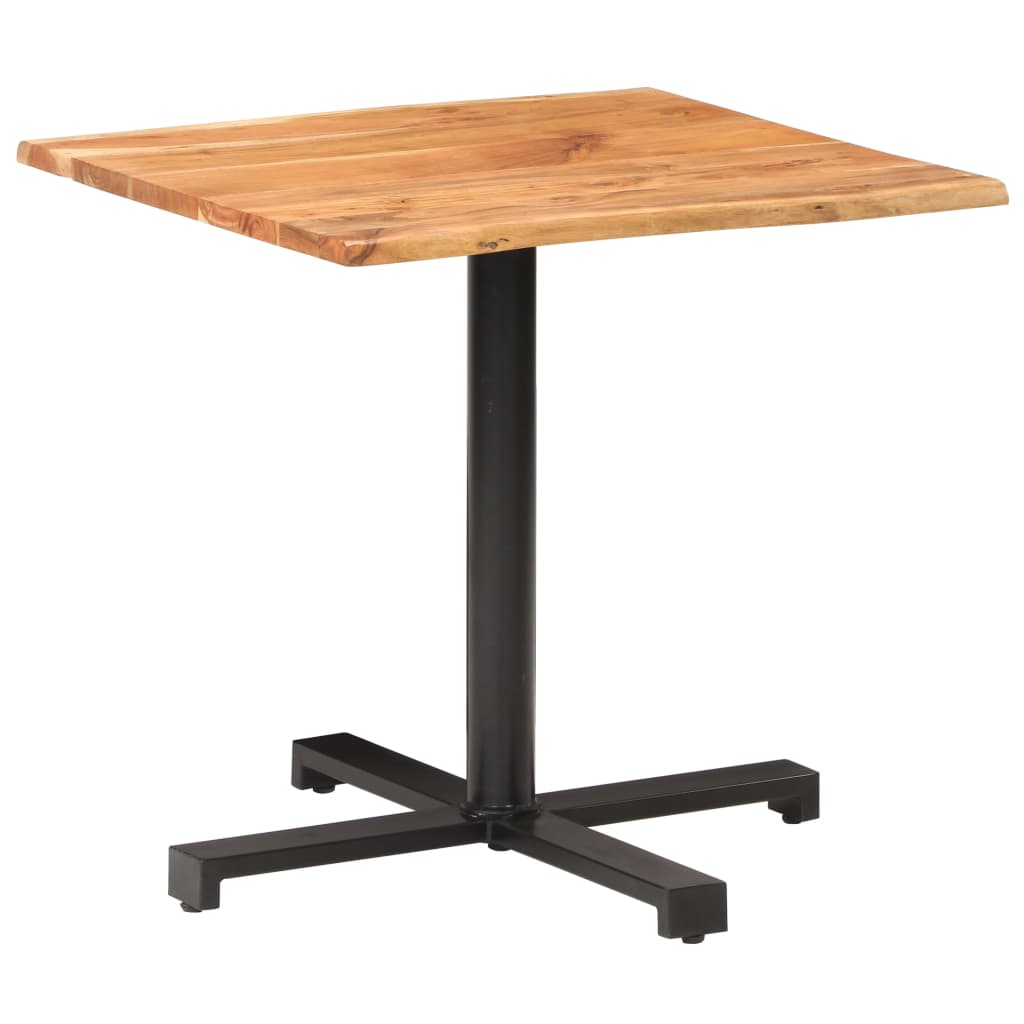 Τραπέζι Bistro Live Edge 80x80x75 εκ. από Μασίφ Ξύλο Ακακίας - Pakobazaar