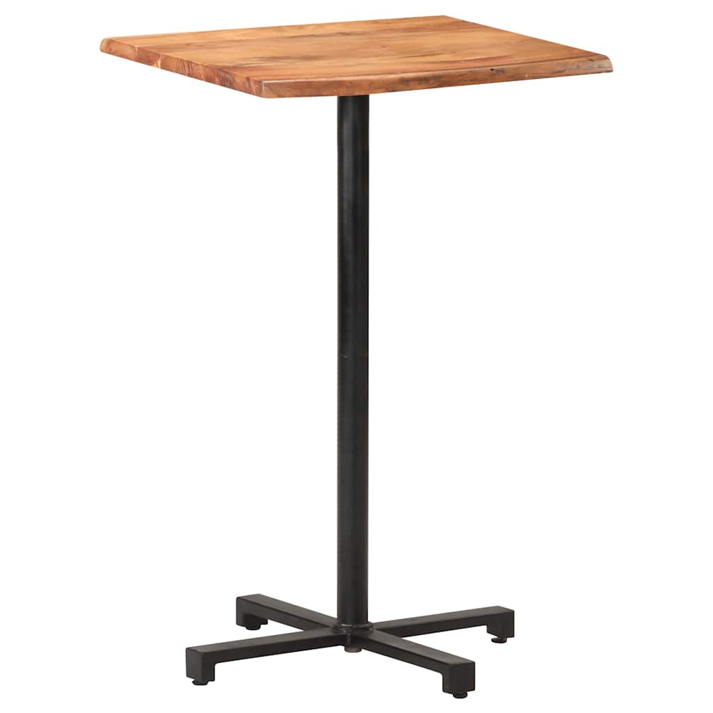 Τραπέζι Μπαρ Live Edge 50 x 50 x 110 εκ. από Μασίφ Ξύλο Ακακίας