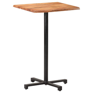 Τραπέζι Μπαρ Live Edge 50 x 50 x 110 εκ. από Μασίφ Ξύλο Ακακίας