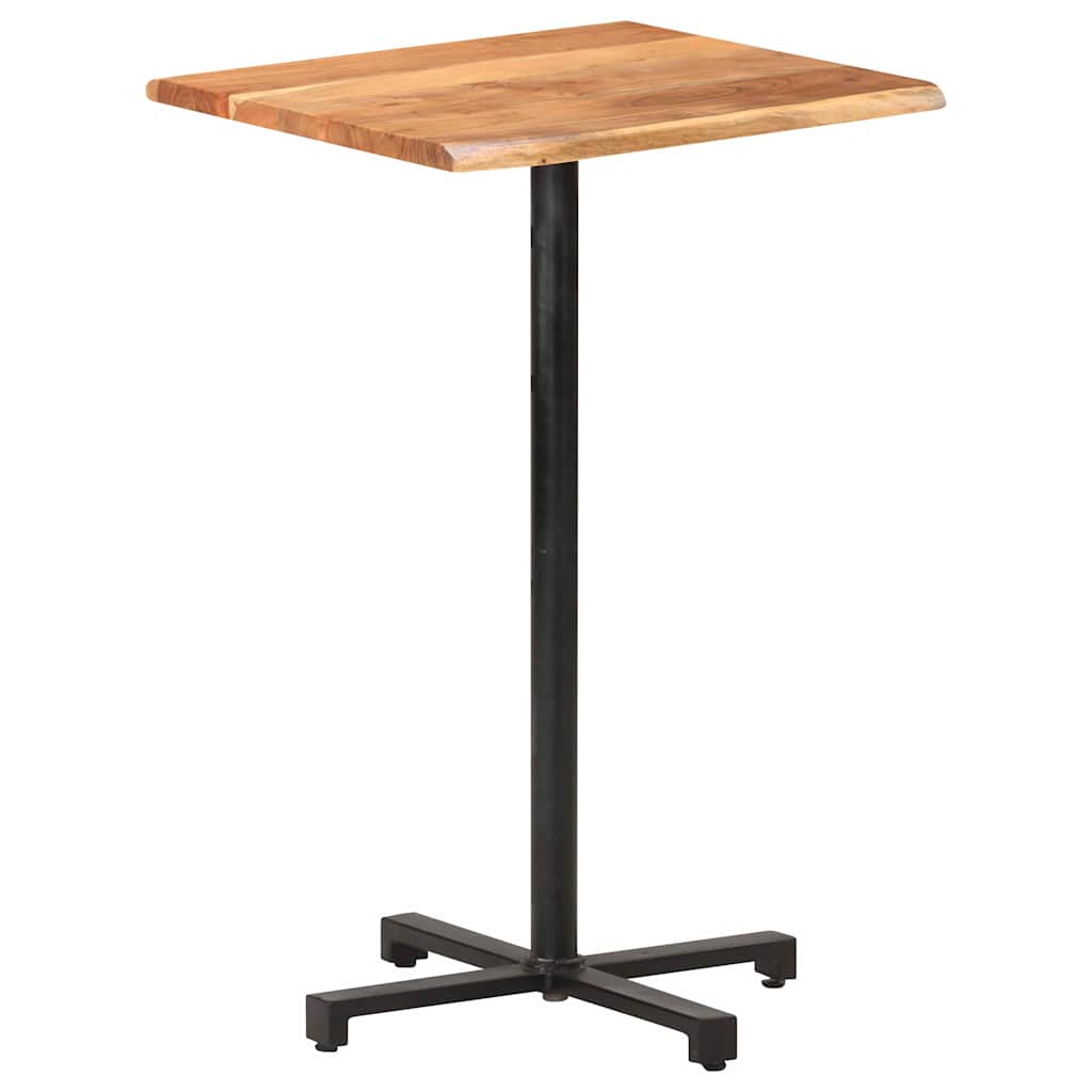 Τραπέζι Μπαρ Live Edge 50 x 50 x 110 εκ. από Μασίφ Ξύλο Ακακίας
