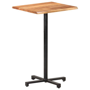 Τραπέζι Μπαρ Live Edge 50 x 50 x 110 εκ. από Μασίφ Ξύλο Ακακίας