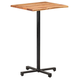 Τραπέζι Μπαρ Live Edge 50 x 50 x 110 εκ. από Μασίφ Ξύλο Ακακίας