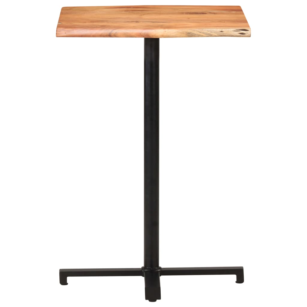 Τραπέζι Μπαρ Live Edge 60 x 60 x 110 εκ. από Μασίφ Ξύλο Ακακίας