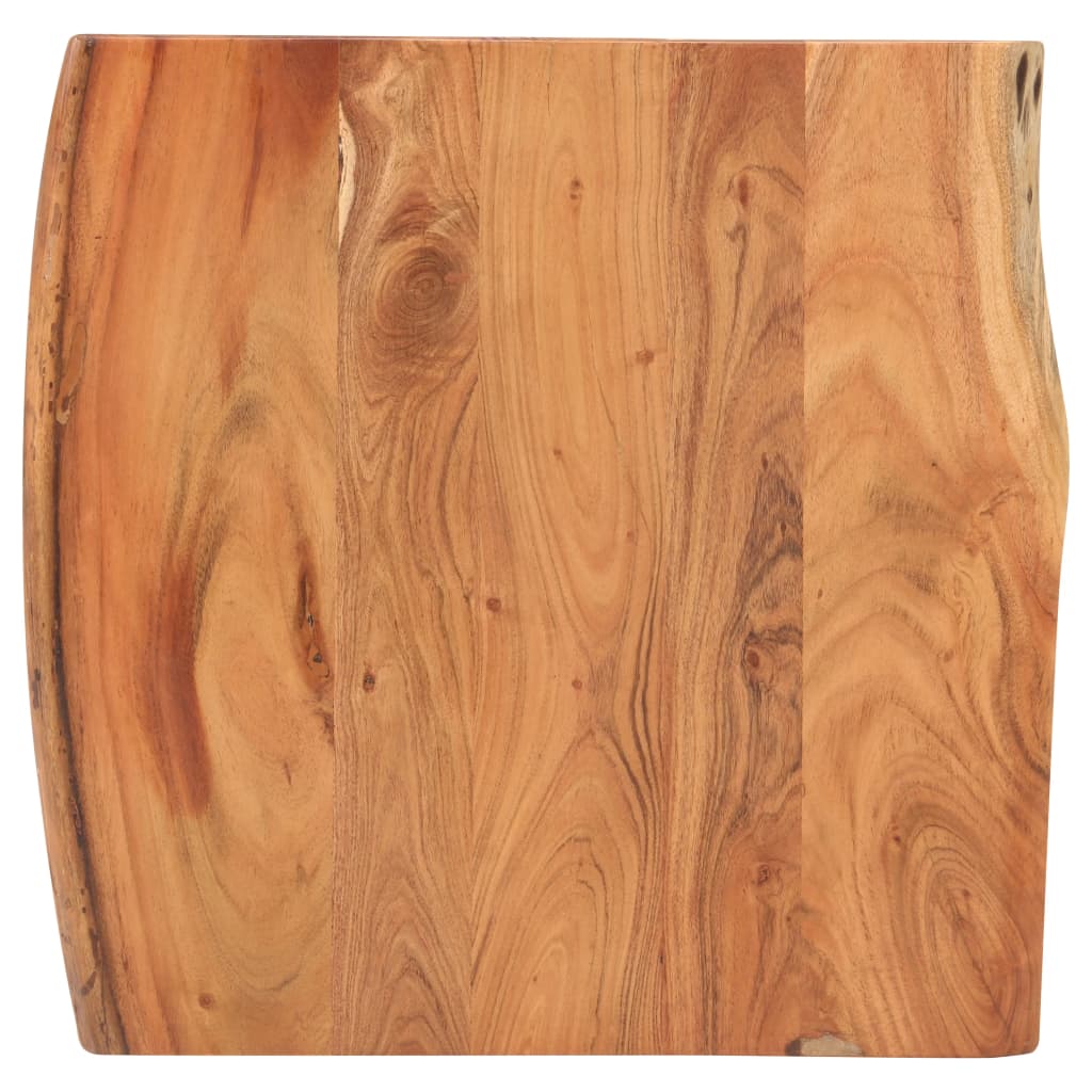 Τραπέζι Μπαρ Live Edge 60 x 60 x 110 εκ. από Μασίφ Ξύλο Ακακίας