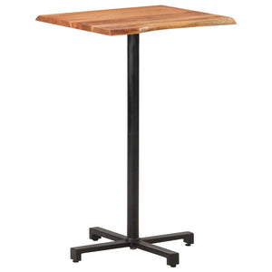 Τραπέζι Μπαρ Live Edge 60 x 60 x 110 εκ. από Μασίφ Ξύλο Ακακίας