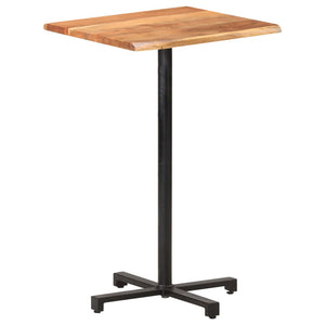 Τραπέζι Μπαρ Live Edge 60 x 60 x 110 εκ. από Μασίφ Ξύλο Ακακίας