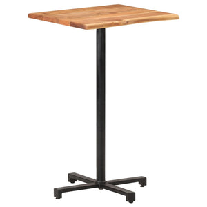 Τραπέζι Μπαρ Live Edge 60 x 60 x 110 εκ. από Μασίφ Ξύλο Ακακίας