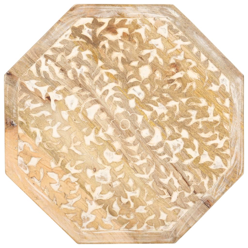 Τραπέζι Βοηθητικό Ø48 εκ. από Μασίφ Ξύλο Μάνγκο