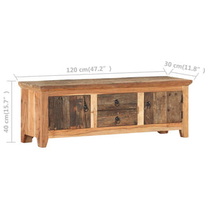 Έπιπλο Τηλεόρασης 120x30x40 εκ. Μασίφ Ακακία/Ανακυκλωμένο Ξύλο