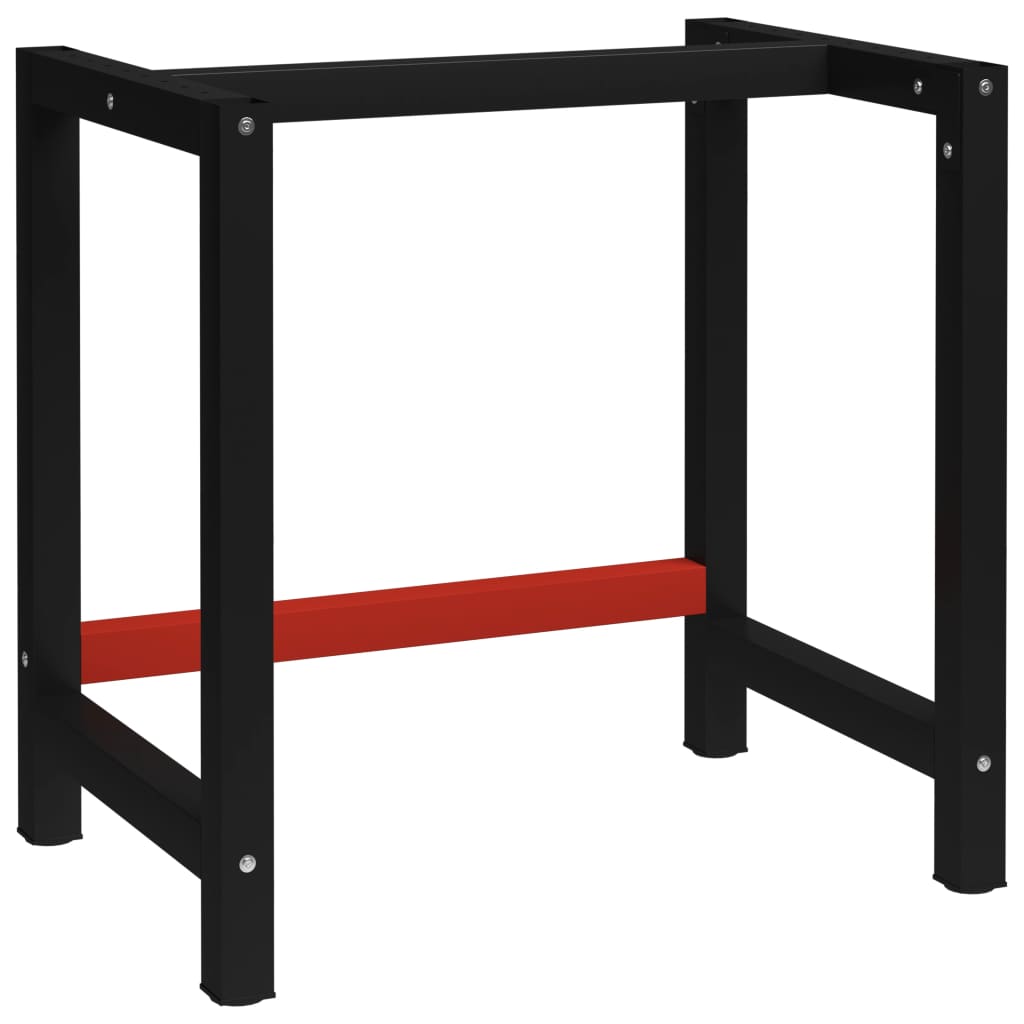 Σκελετός Πάγκου Εργασίας Μαύρο/Κόκκινο 80x57x79 εκ. Μεταλλικός - PAKOBAZAAR