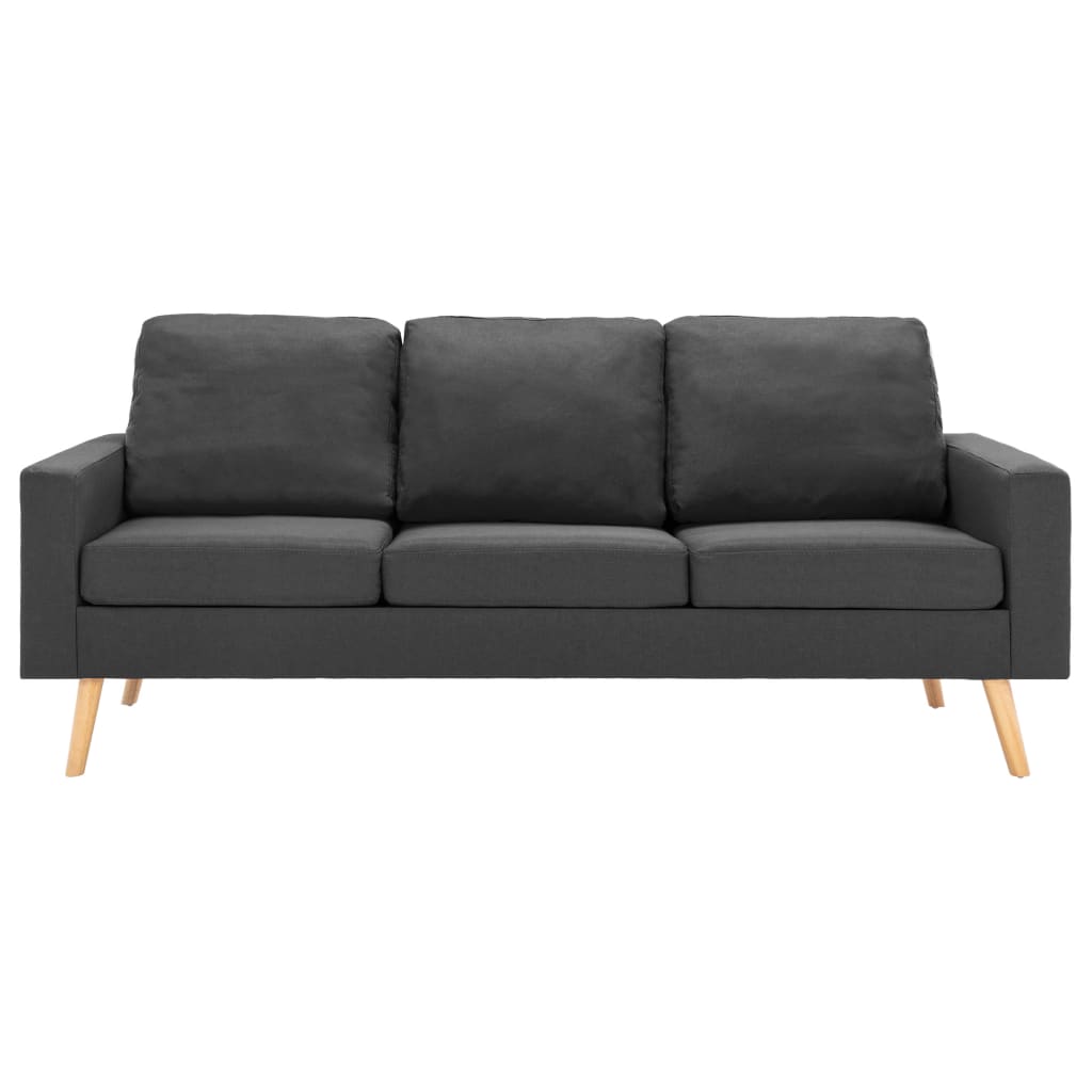 2 Piece Living Room Set Dark Gray Fabric - Pakobazaar