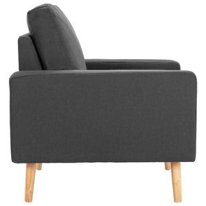 2 Piece Living Room Set Dark Gray Fabric - Pakobazaar