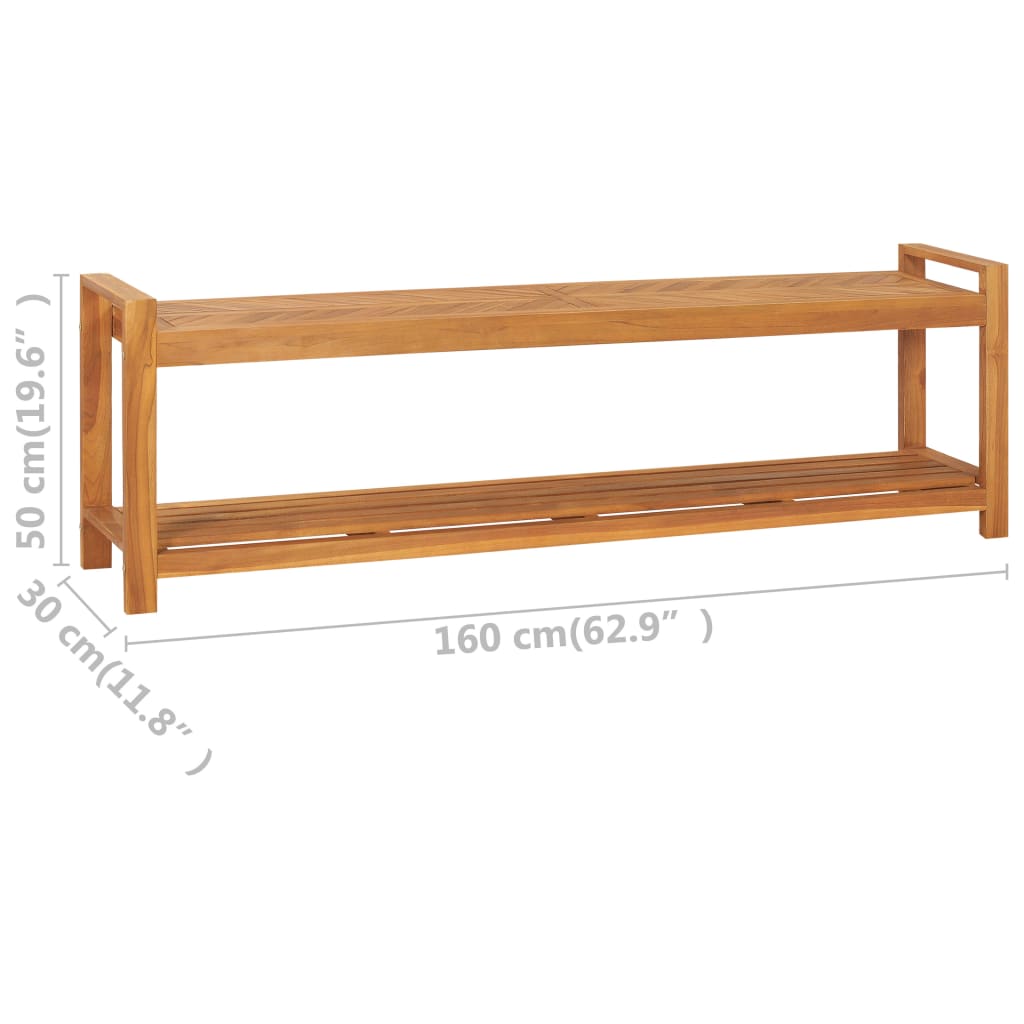 Παγκάκι 160 εκ. από Μασίφ Ξύλο Teak