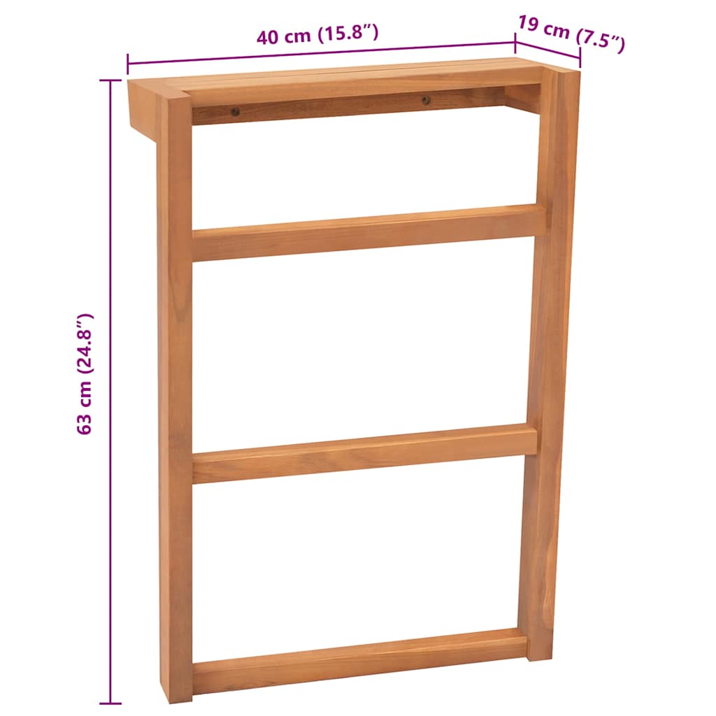 Κρεμάστρα για Πετσέτες 2 τεμ. από Μασίφ Ξύλο Teak