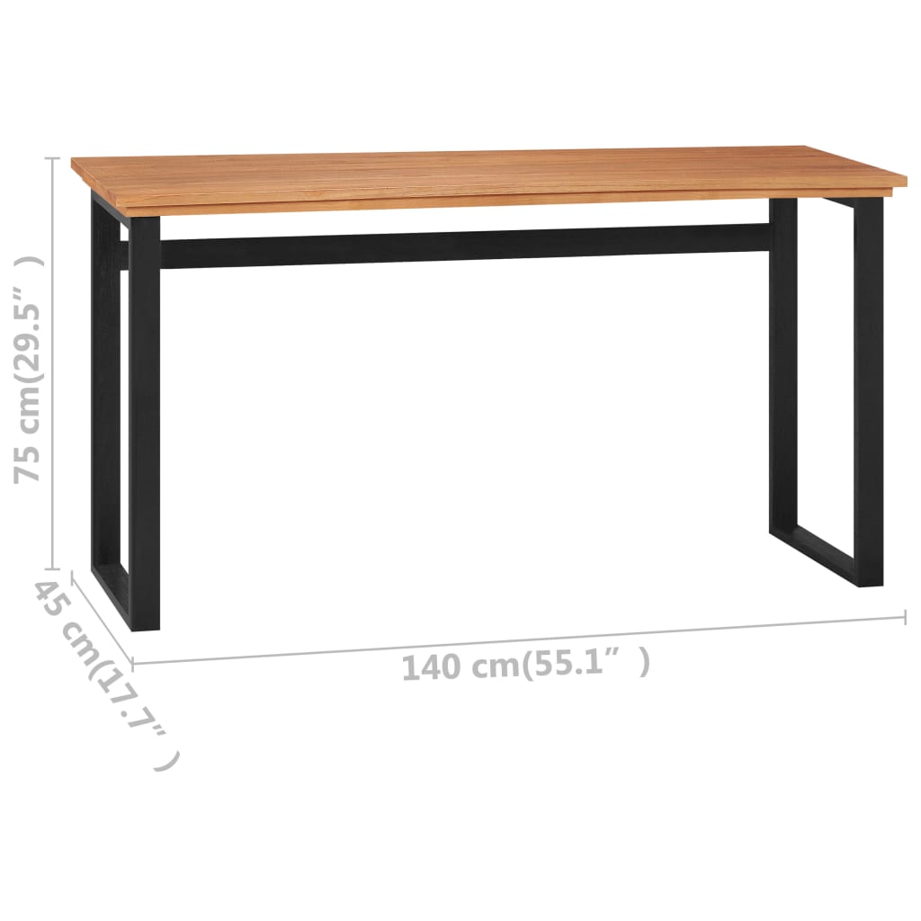 Γραφείο 140 x 45 x 75 εκ. από Μασίφ Ξύλο Teak
