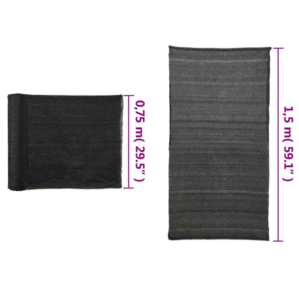 Δίχτυ Σκίασης Μαύρο 1,5 x 25 μ. από HDPE 150 γρ./μ²