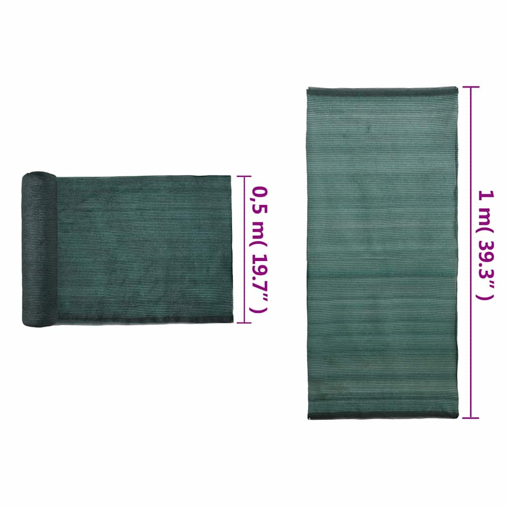 Δίχτυ Σκίασης Πράσινο 1 x 50 μ. από HDPE 150 γρ./μ²