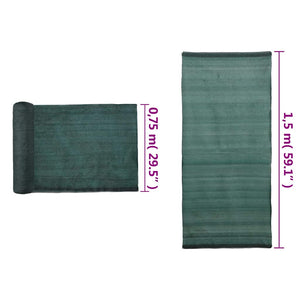 Δίχτυ Σκίασης Πράσινο 1,5 x 10 μ. από HDPE 150 γρ./μ²