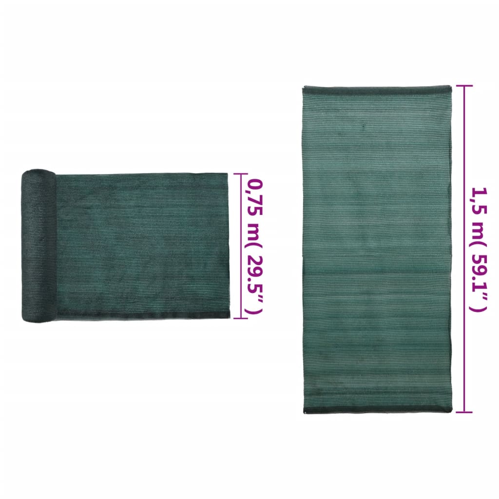 Δίχτυ Σκίασης Πράσινο 1,5 x 25 μ. από HDPE 150 γρ./μ² - Pakobazaar