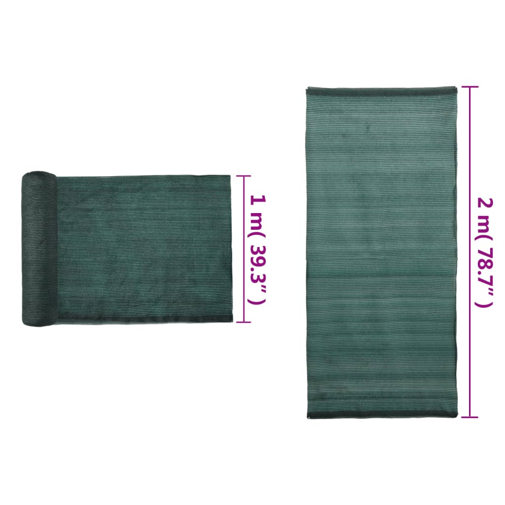 Δίχτυ Σκίασης Πράσινο 2 x 25 μ. από HDPE 150 γρ./μ²