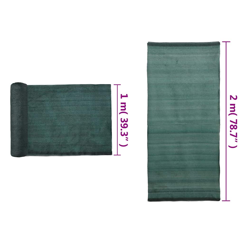 Δίχτυ Σκίασης Πράσινο 2 x 50 μ. από HDPE 150 γρ./μ²