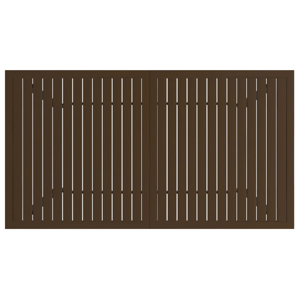 Τραπέζι Κήπου Καφέ 140 x 80 x 72 εκ. Ατσάλινο