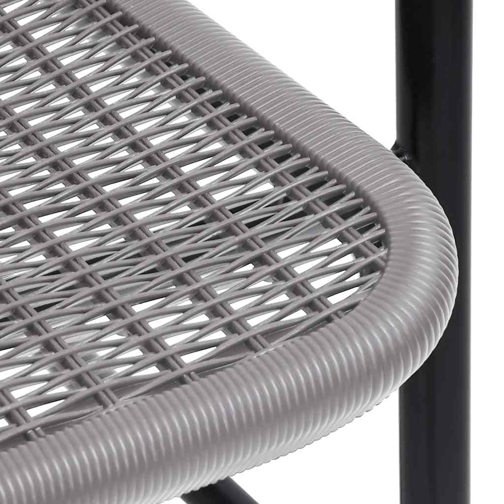 Καρέκλες Κήπου 4 τεμ. Πλαστικές από Ρατάν και Ατσάλι 110 κ.