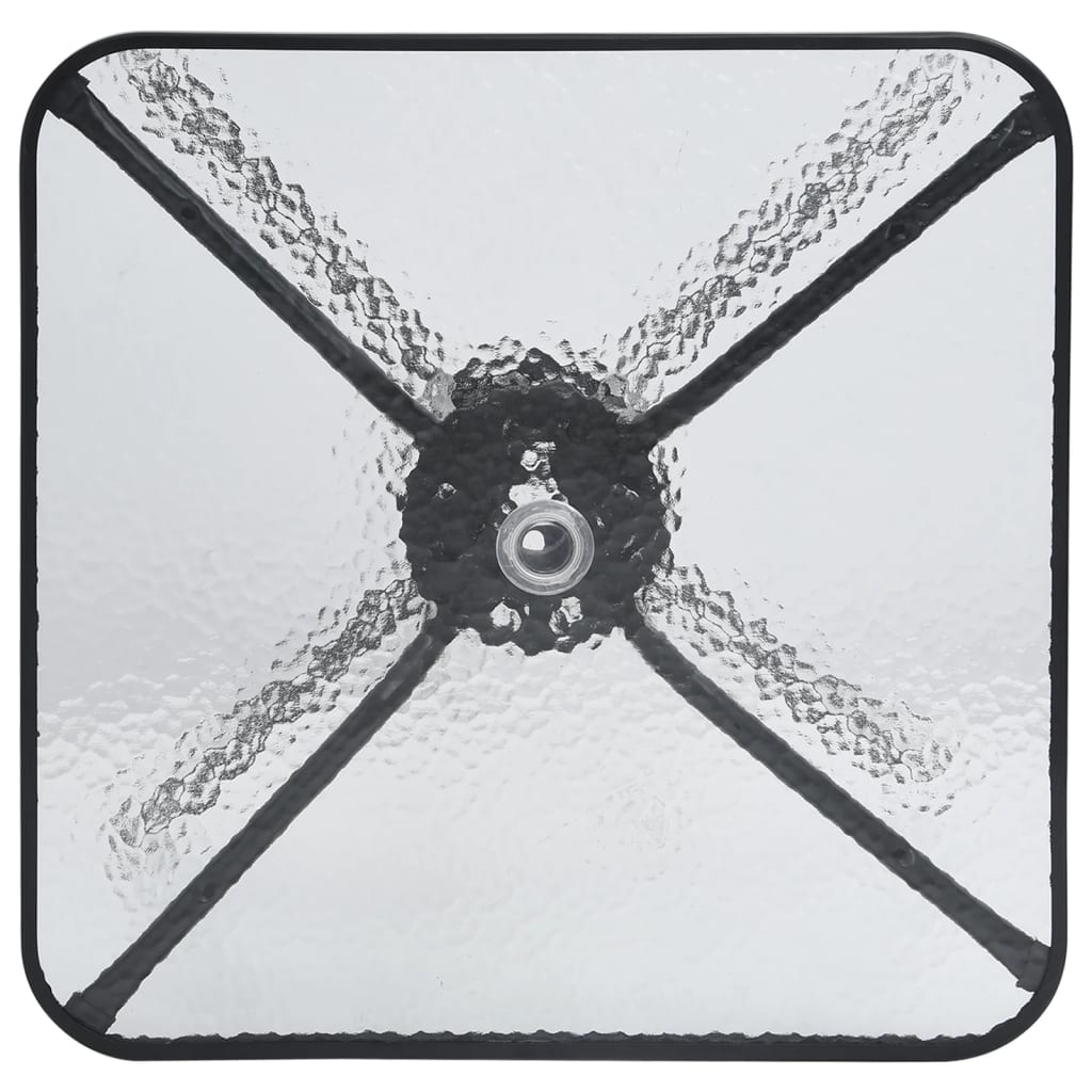 Τραπέζι Κήπου Μαύρο 70 x 70 x 70 εκ. Ατσάλινο