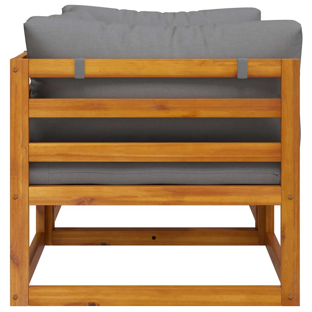 Γωνιακοί Καναπέδες Τμηματικοί 2 τεμ. με Σκούρα Γκρι Μαξιλάρια