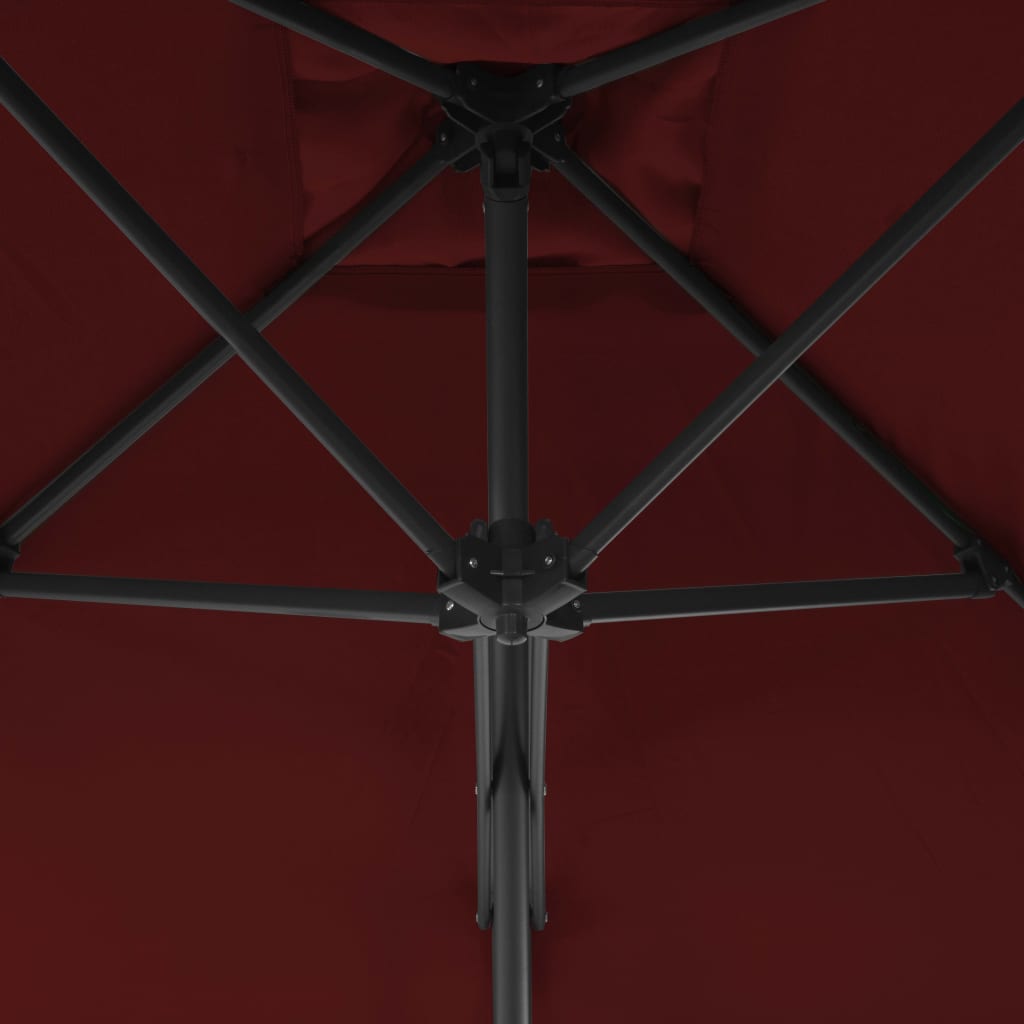 Ομπρέλα Κήπου Μπορντό 250x250x230 εκ. με Ατσάλινο Ιστό - Pakobazaar
