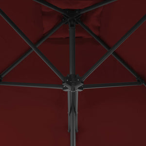 Ομπρέλα Κήπου Μπορντό 250x250x230 εκ. με Ατσάλινο Ιστό - Pakobazaar