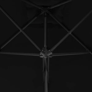 Ομπρέλα Κήπου Μαύρη 250x250x230 εκ. με Ατσάλινο Ιστό