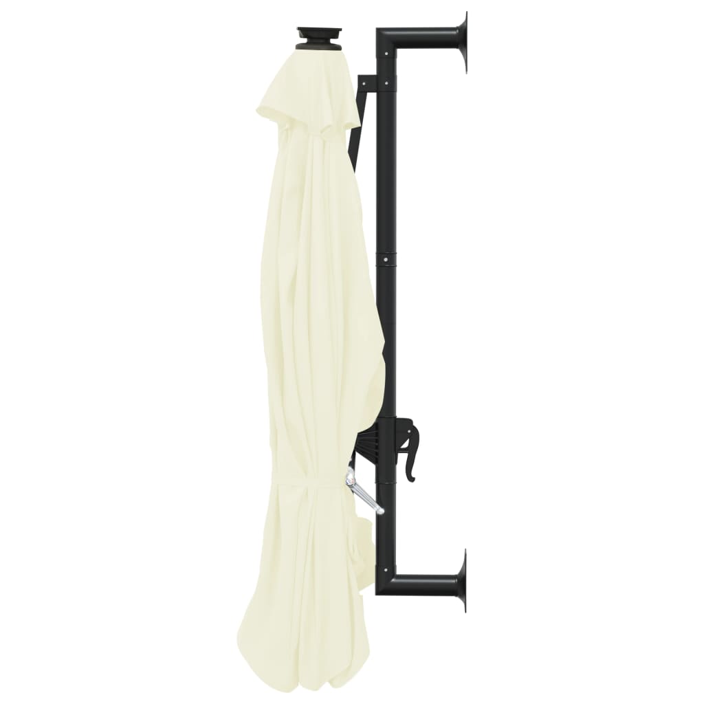 Ομπρέλα Κήπου Επιτοίχια με LED Χρ. της Άμμου 300 εκ.