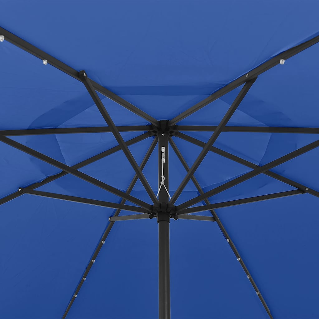 Ομπρέλα Κήπου με LED Μπλε Αζούρ 400 εκ.