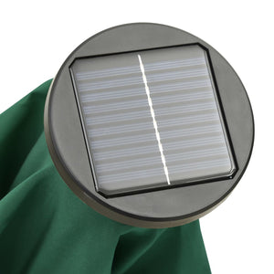 Ομπρέλα Κήπου με LED Πράσινη 200 x 211 εκ. Αλουμινίου