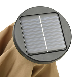 Ομπρέλα Κήπου με LED Taupe 200 x 211 εκ. Αλουμινίου