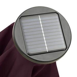 Ομπρέλα Κήπου με LED Μπορντό 200 x 211 εκ. Αλουμινίου